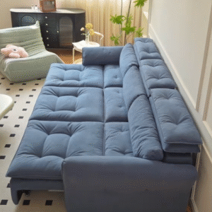 Blue-gray Electric Sofa
